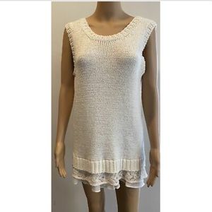 NWT MAILLE CLU ivory sweater vest/tunic